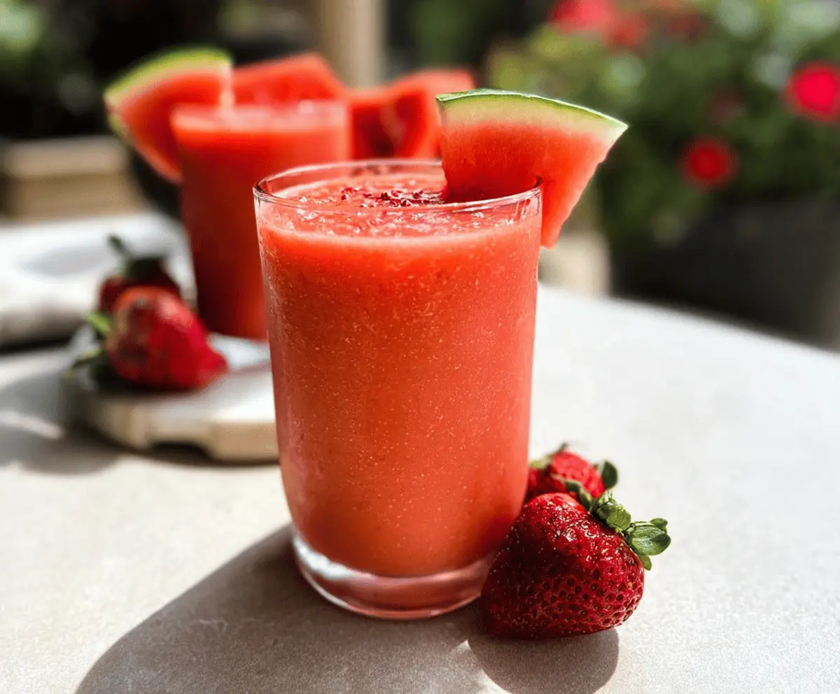 Refreshing Strawberry Watermelon Smoothie Recipe