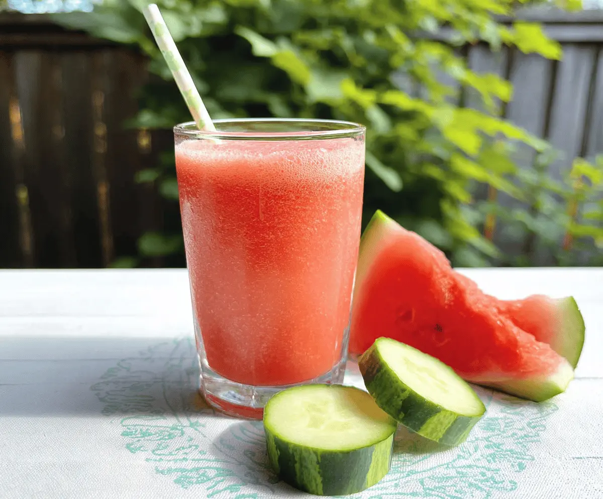 Refreshing Cucumber Watermelon Smoothie Recipe
