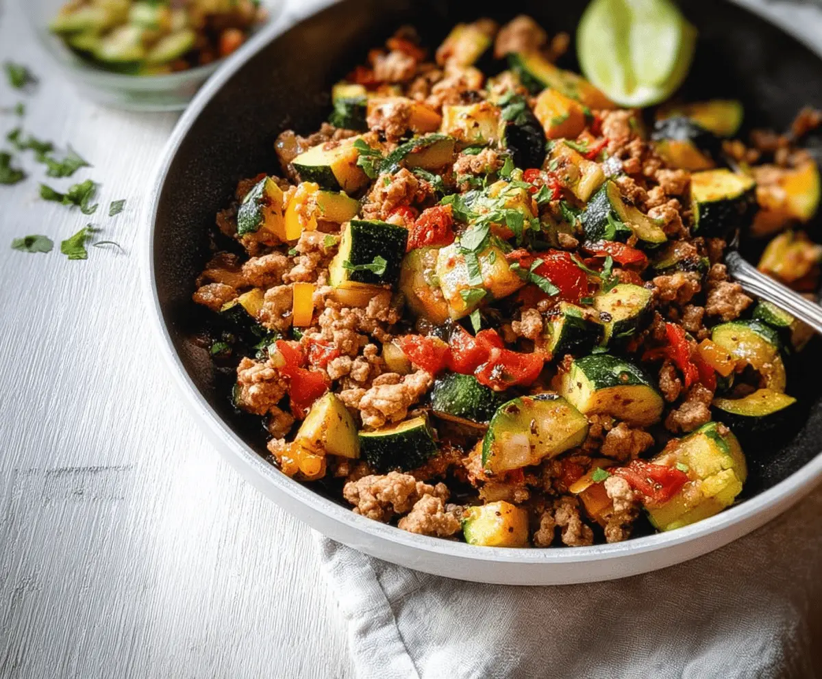 Easy Ground Turkey and Zucchini Skillet Recipe