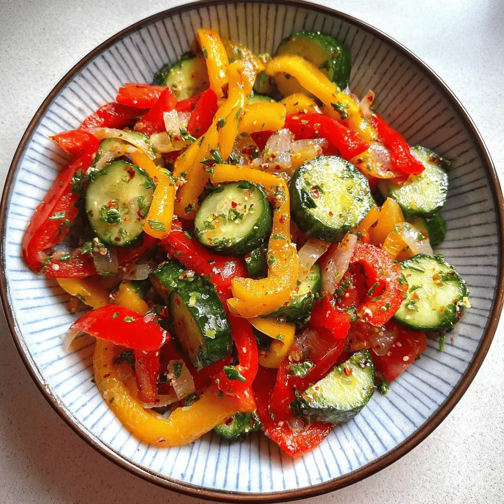 Refreshing Cucumber and Sweet Pepper Salad Recipe