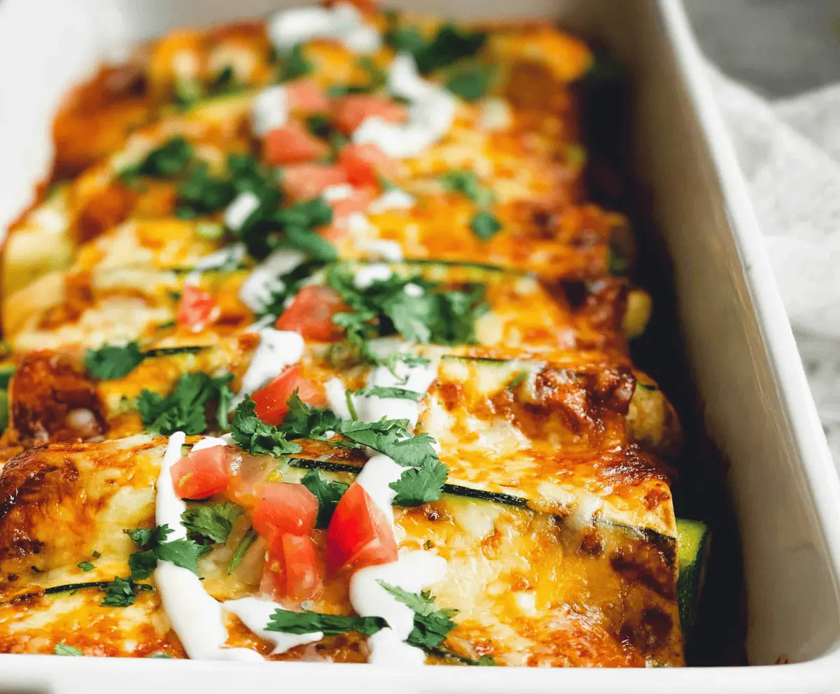 Keto Chicken Enchiladas with Zucchini – Low Carb Dinner