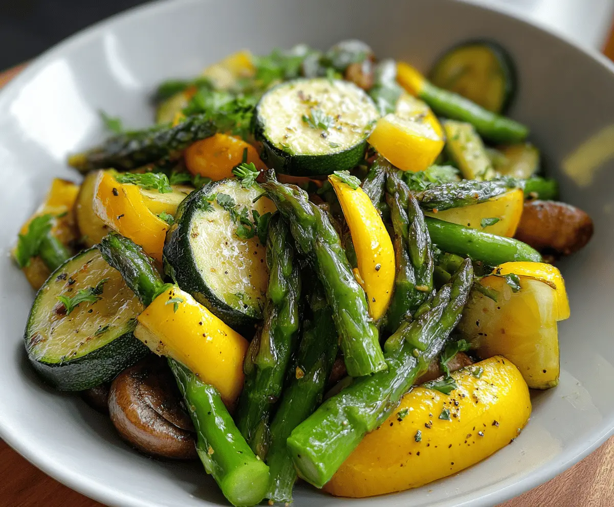 Easy Flavorful Asparagus with Zucchini and Squash