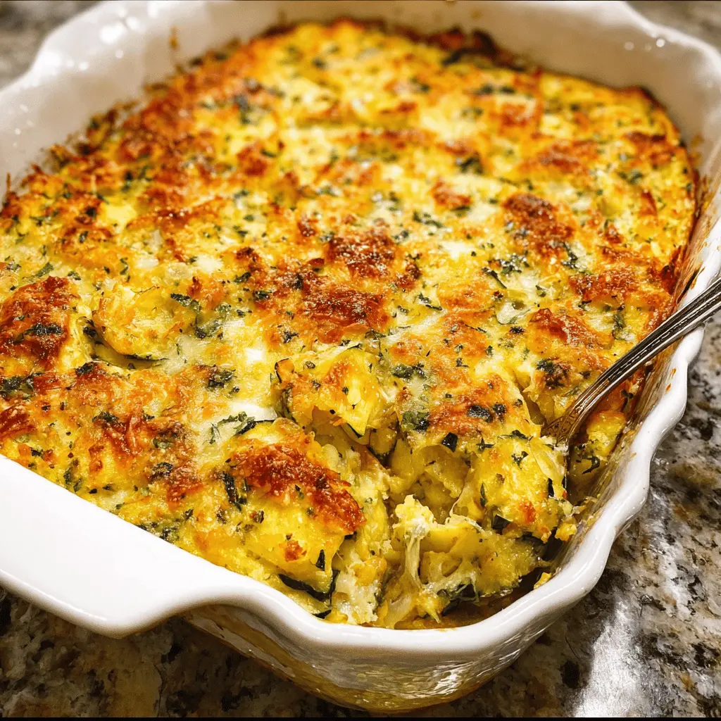 Cheesy Zucchini Squash Casserole Recipe