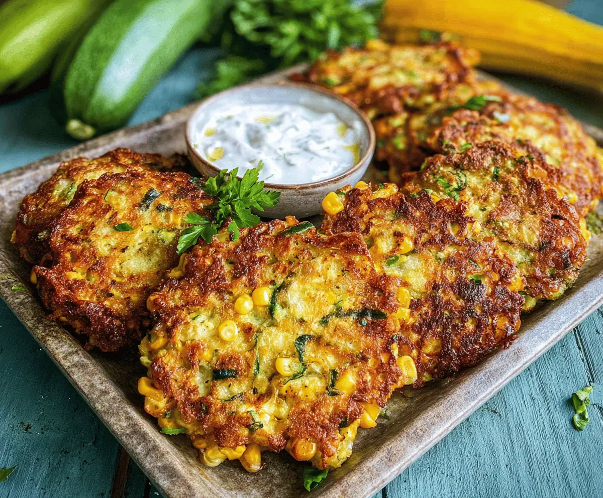 Crispy Zucchini Corn Fritters Recipe
