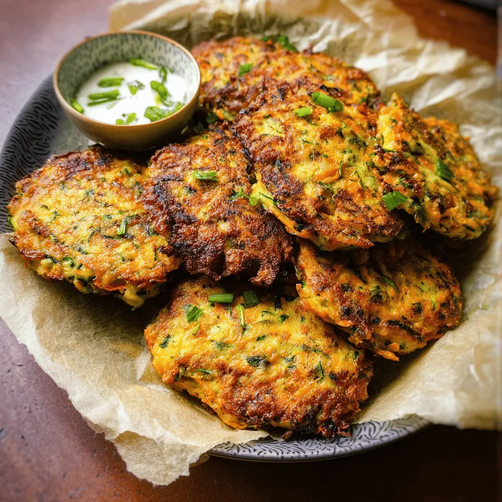Crispy Zucchini Carrot Fritters Recipe