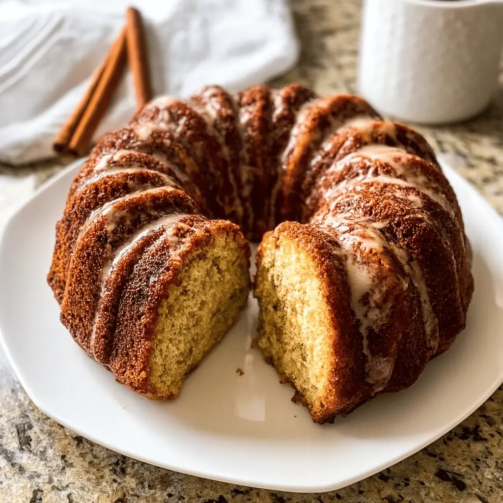 Moist Cinnamon Zucchini Bread in Bundt Pan