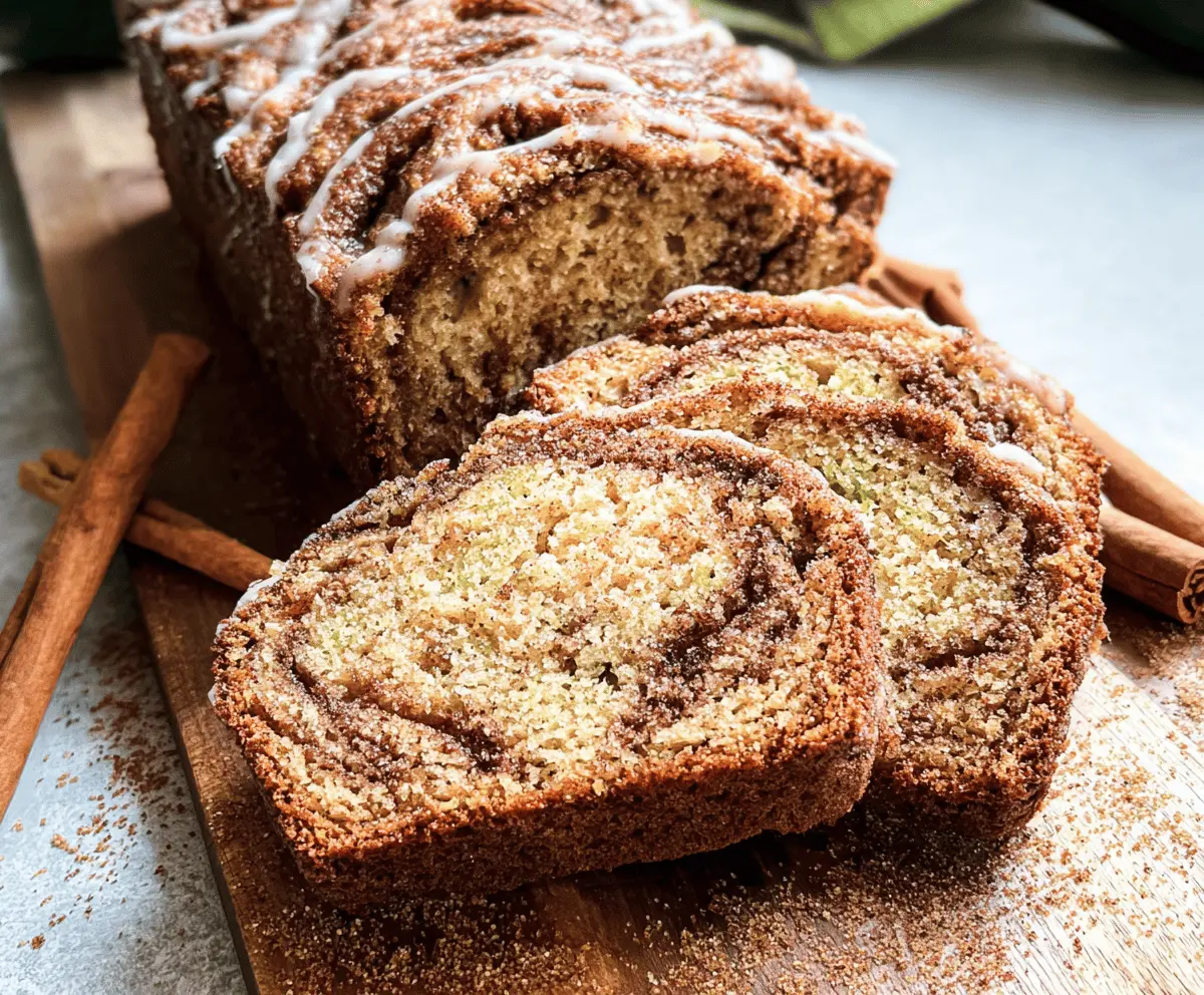 Moist Cinnamon Swirl Zucchini Bread Recipe