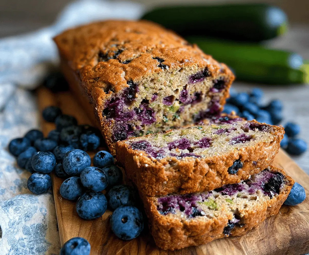 Moist Blueberry Zucchini Bread Recipe