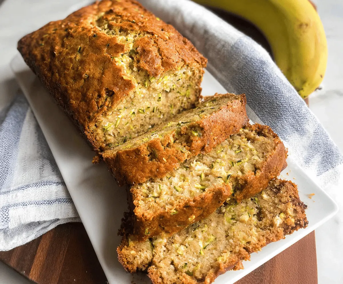 Moist Zucchini Banana Bread Recipe