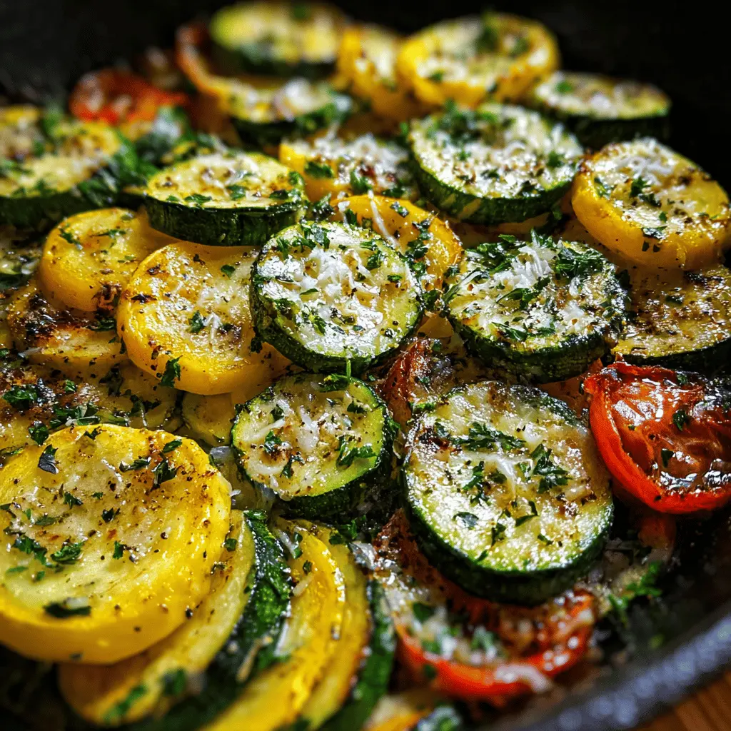 Garlic Parmesan Zucchini and Squash Medley Recipe