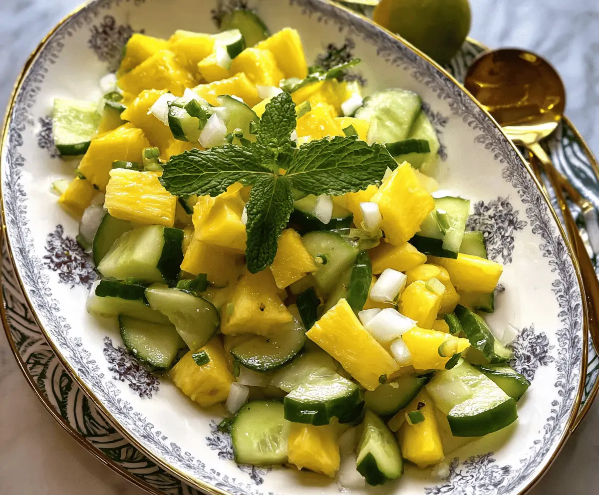 Refreshing Pineapple Cucumber Salad Recipe