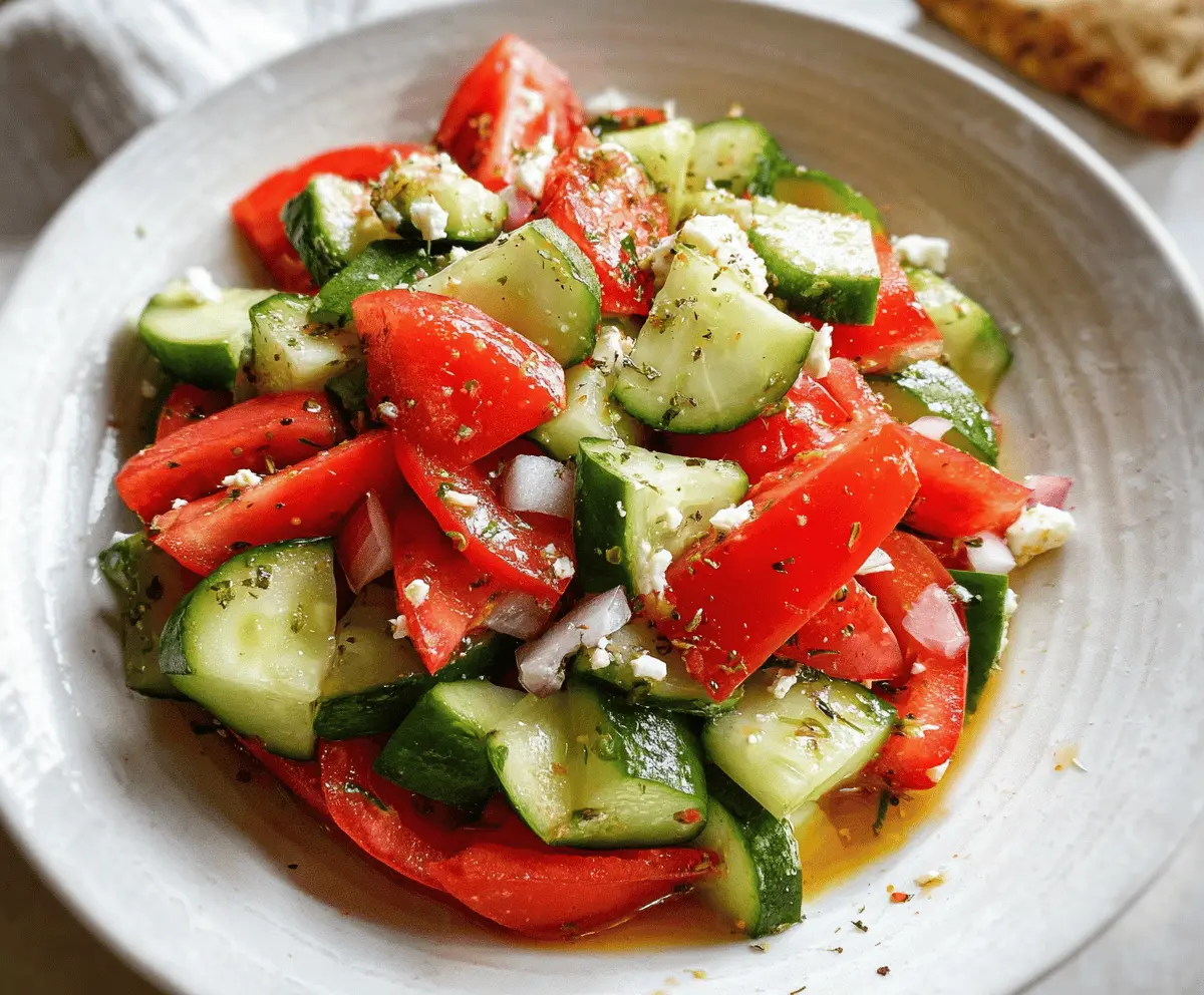 Fresh Tomato and Cucumber Salad Recipe