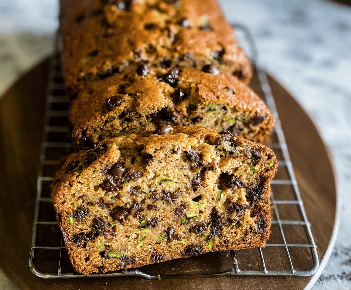 Moist Chocolate Chip Zucchini Bread Recipe