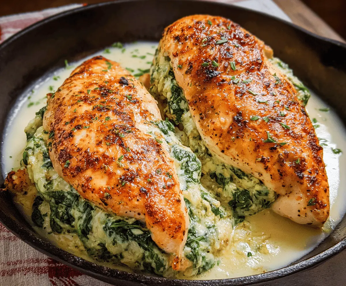Easy Spinach Stuffed Chicken Breasts Recipe