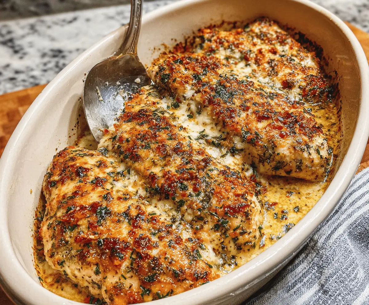 Easy Garlic Parmesan Chicken Bake Recipe