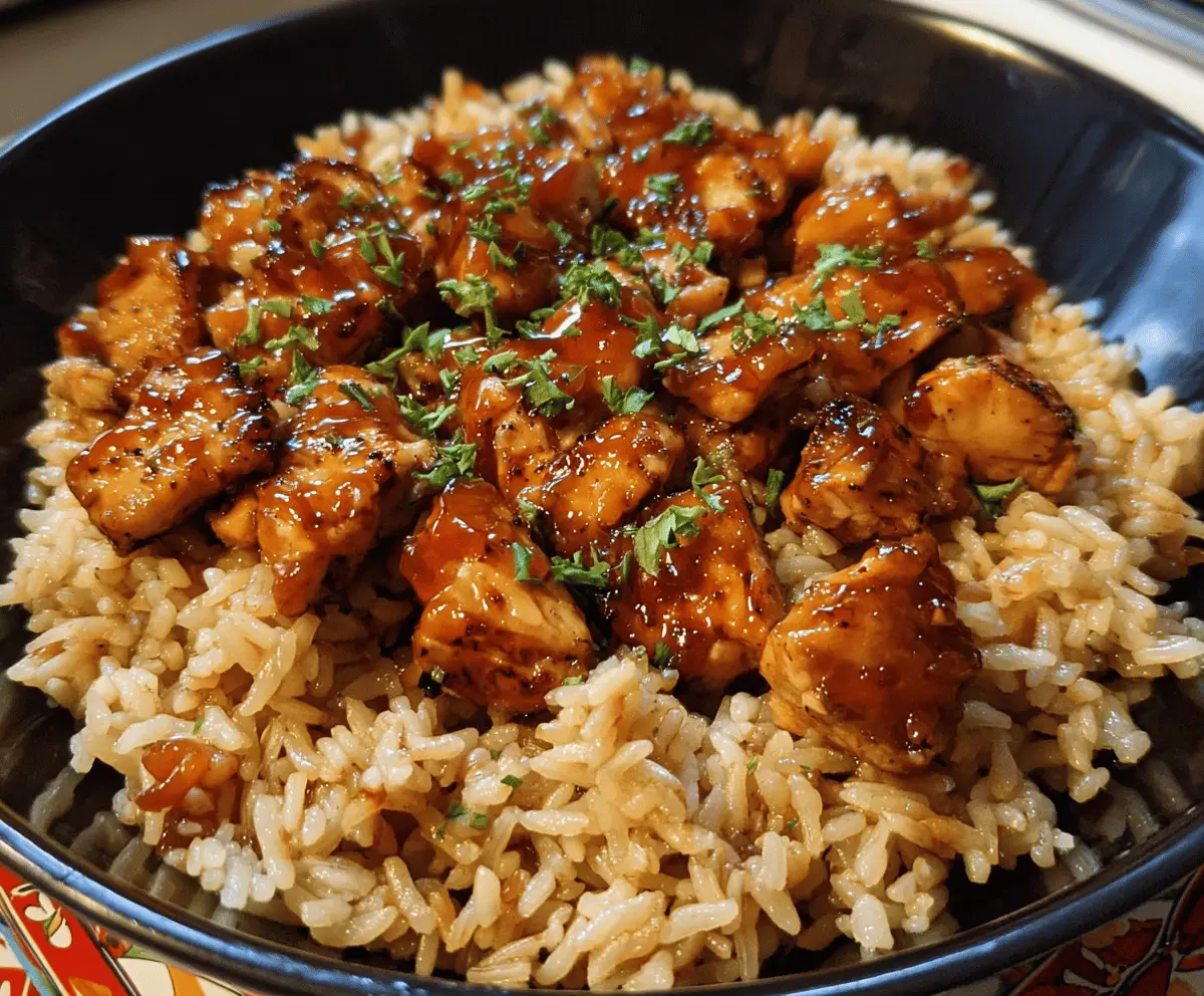 Easy One-Pan Honey BBQ Chicken and Rice