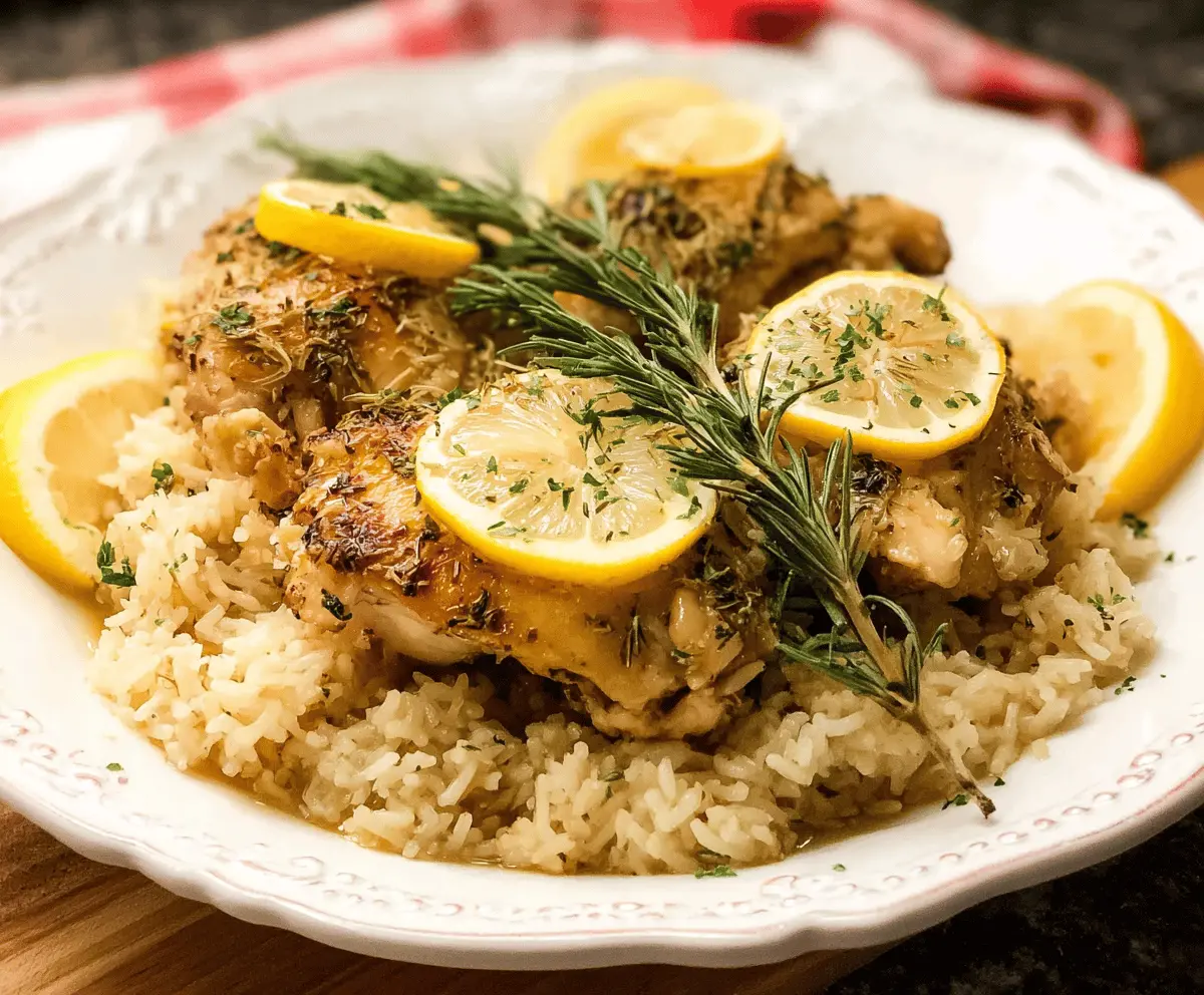 Easy Slow Cooker Lemon Herb Chicken and Rice Recipe