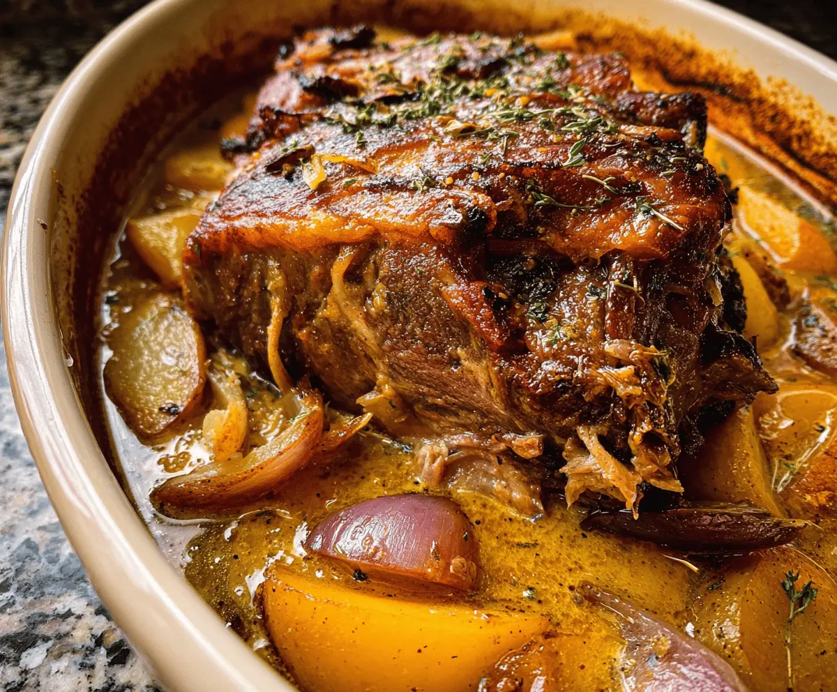 Tender Apple Cider Braised Pork Shoulder Recipe