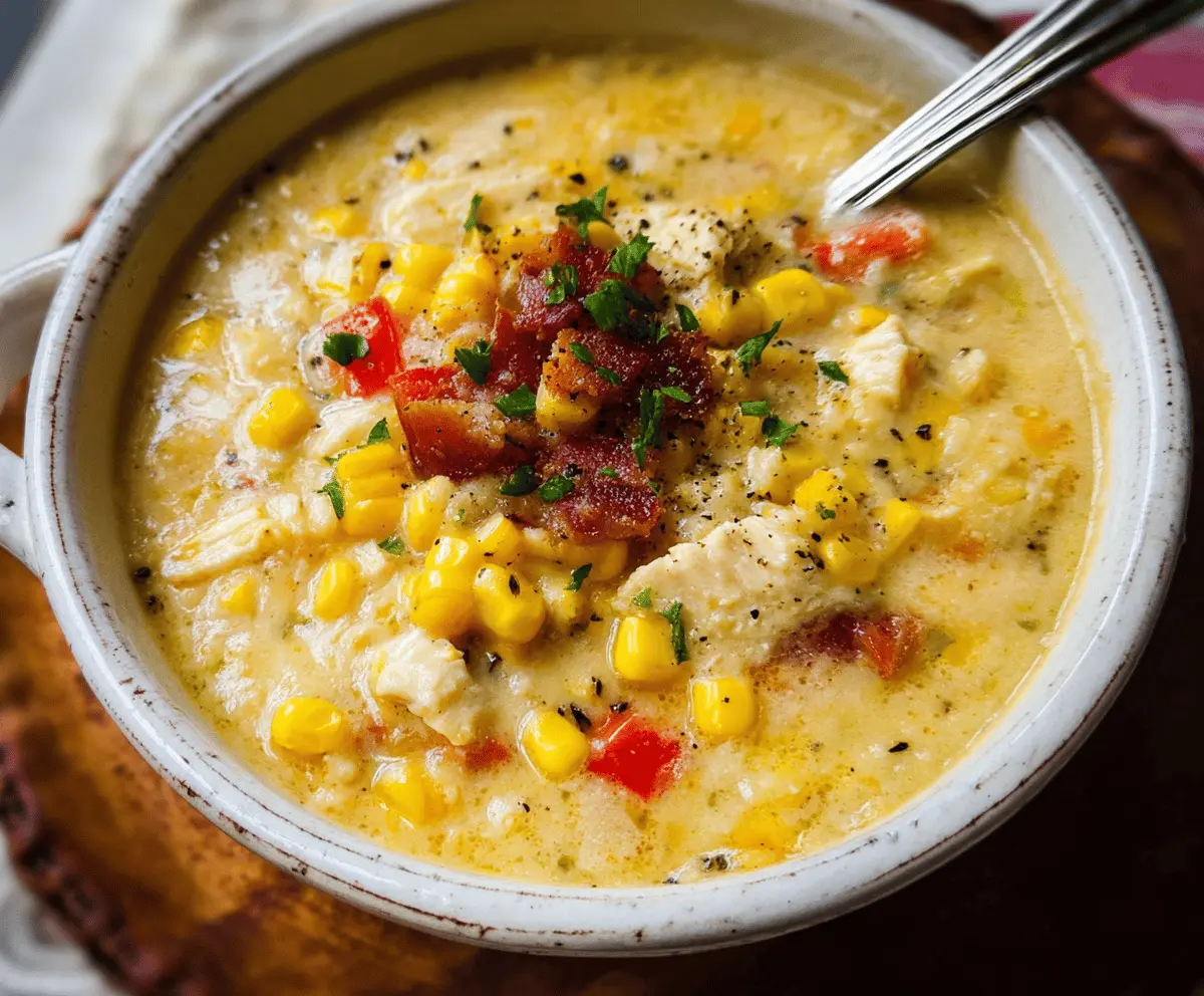 Easy Crockpot Chicken Corn Chowder Recipe