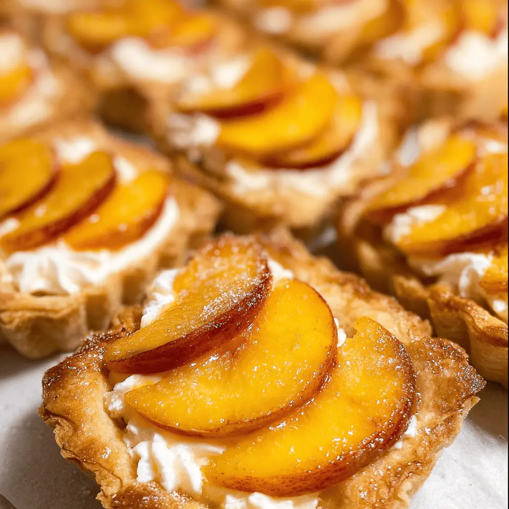 Easy Mini Peach and Cream Cheese Tarts Recipe