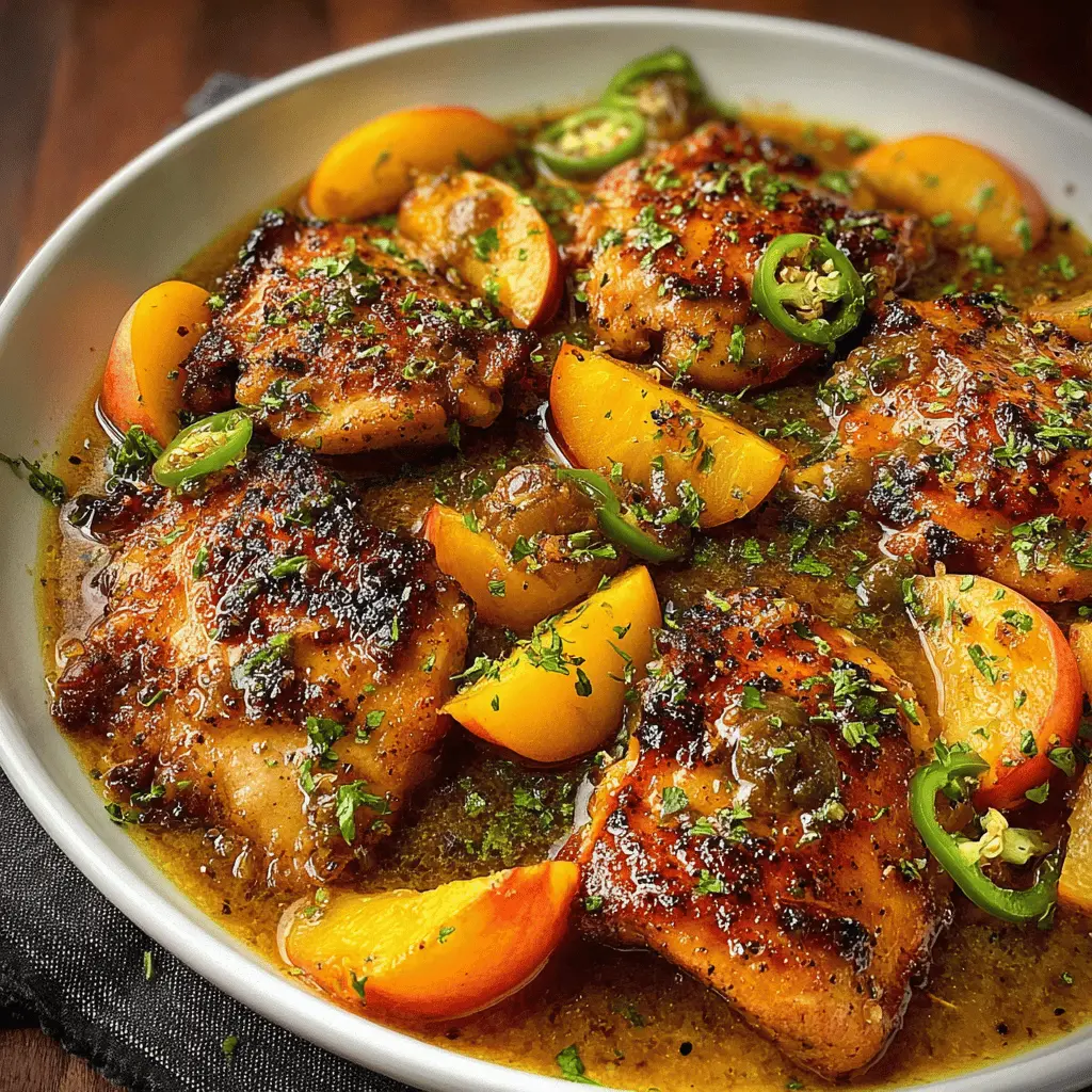 Spicy Jalapeno Peach Chicken Recipe