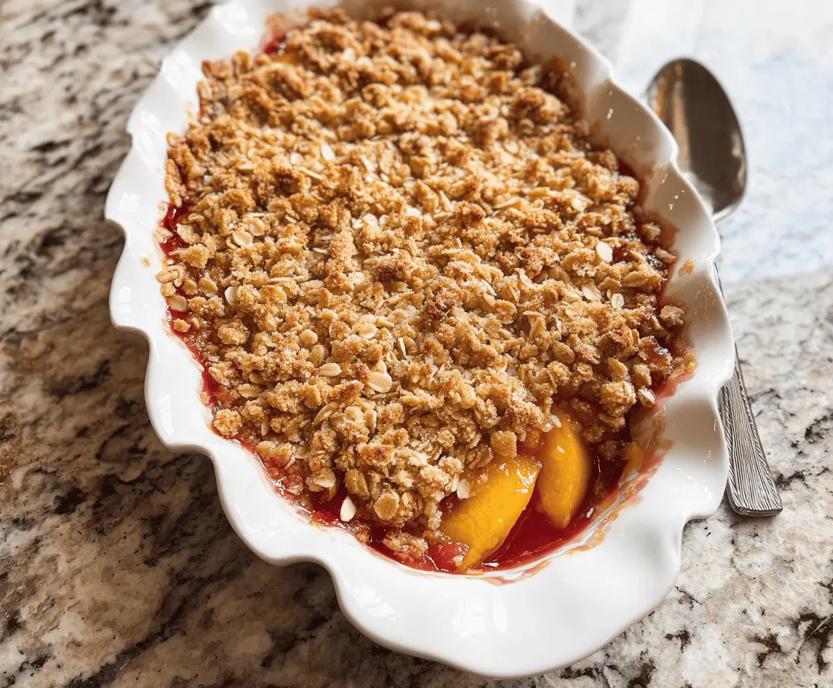 Easy Peach Crisp Recipe for Summer Dessert