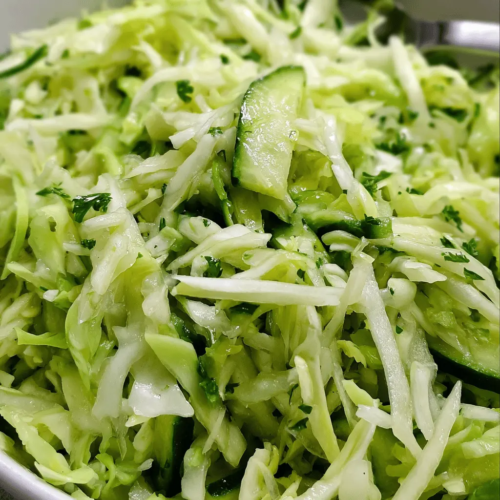 Refreshing Green Cabbage and Cucumber Salad Recipe