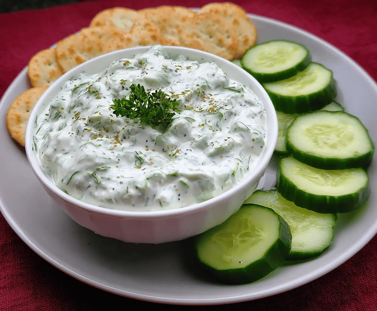 Easy Creamy Cucumber Dip Recipe