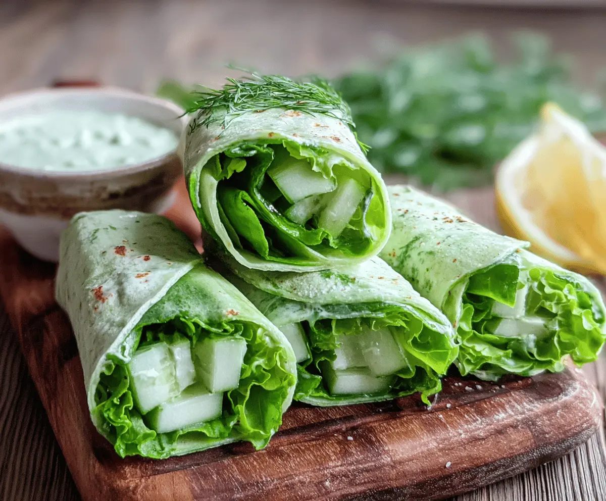 Refreshing Cucumber Wraps with Creamy Green Goddess Dressing