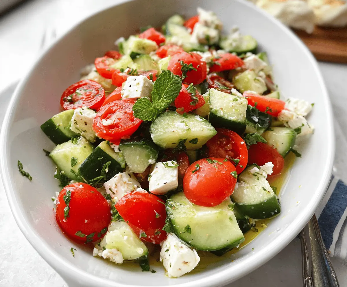 Fresh and Easy Greek Cucumber Salad Recipe