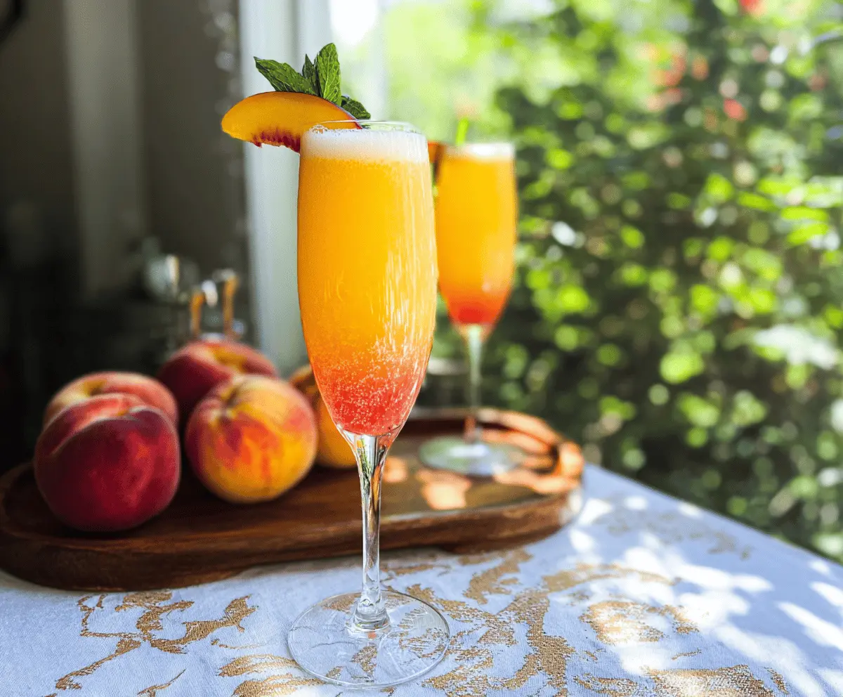 Easy Peach Bellini Recipe for Summer Sipping