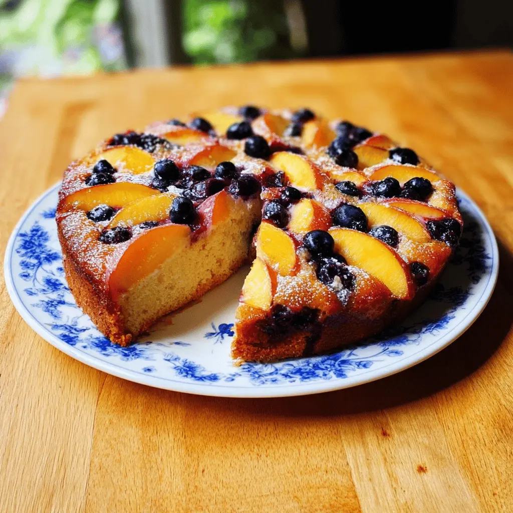 Easy Peach and Blueberry Greek Yogurt Cake Recipe