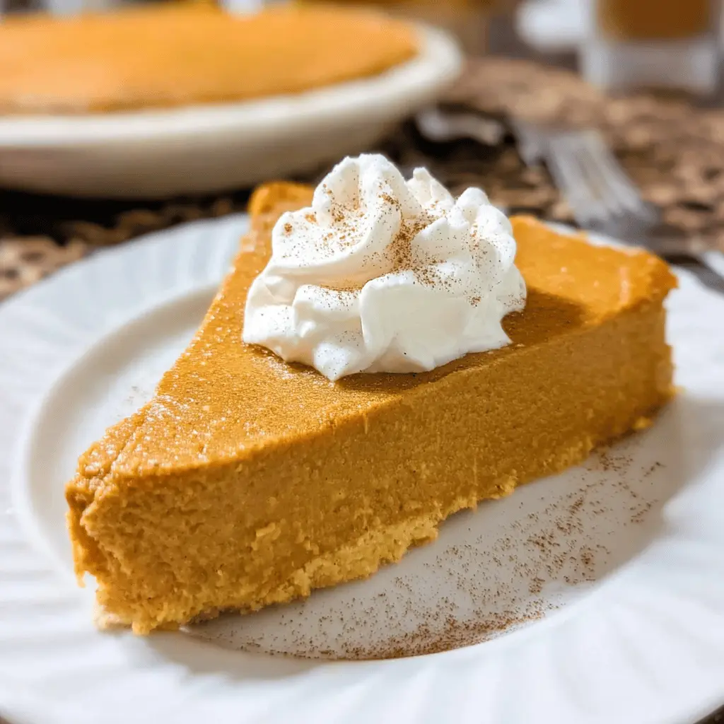 Easy Crustless Pumpkin Pie Recipe