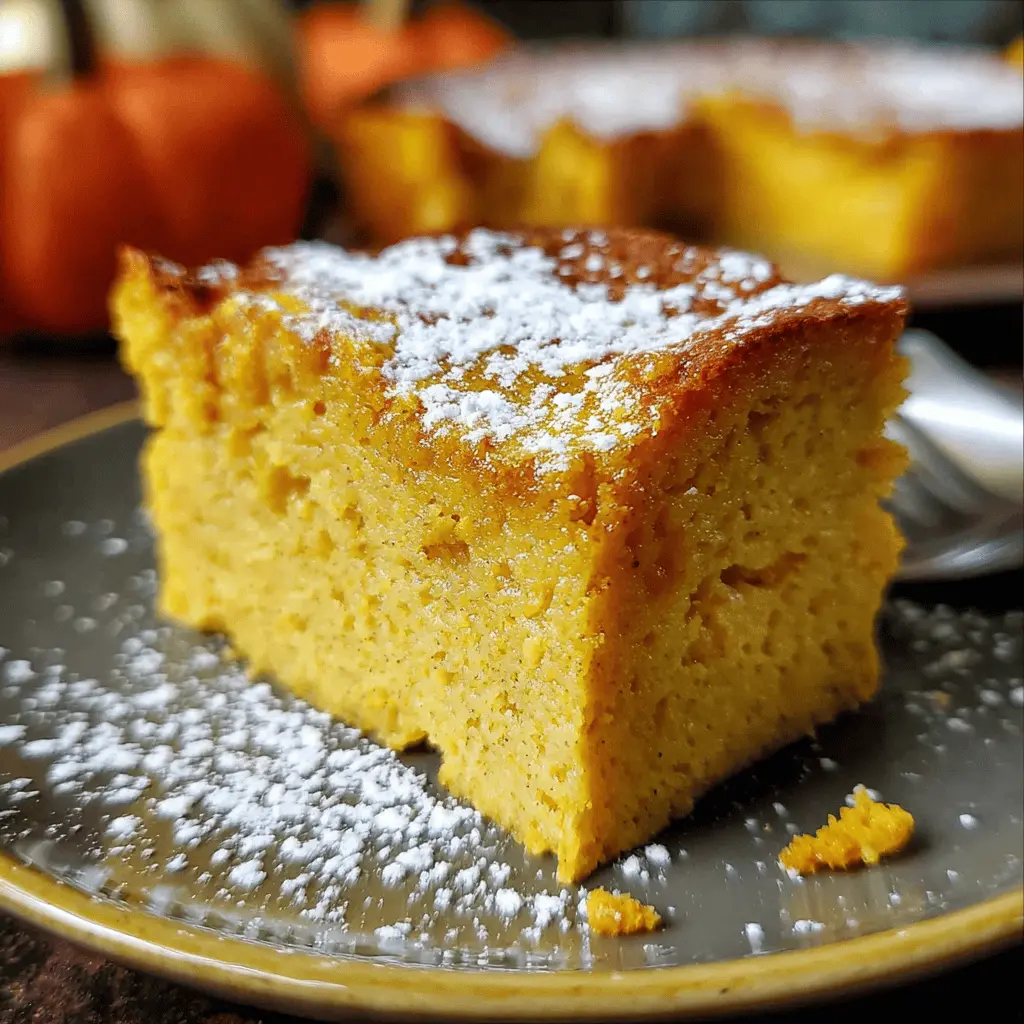 Easy Pumpkin Magic Custard Cake Recipe