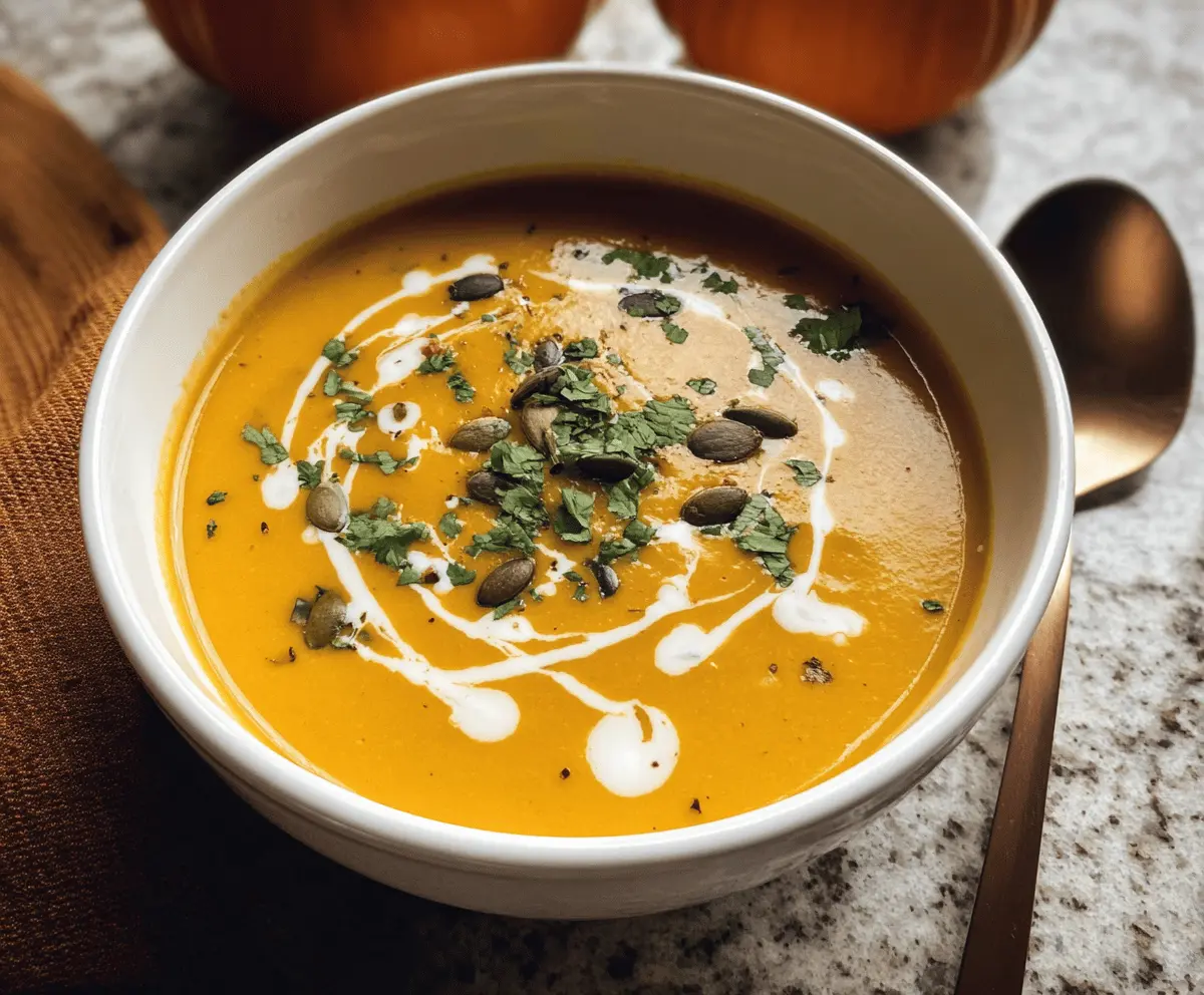 Creamy Coconut Curry Pumpkin Soup Recipe