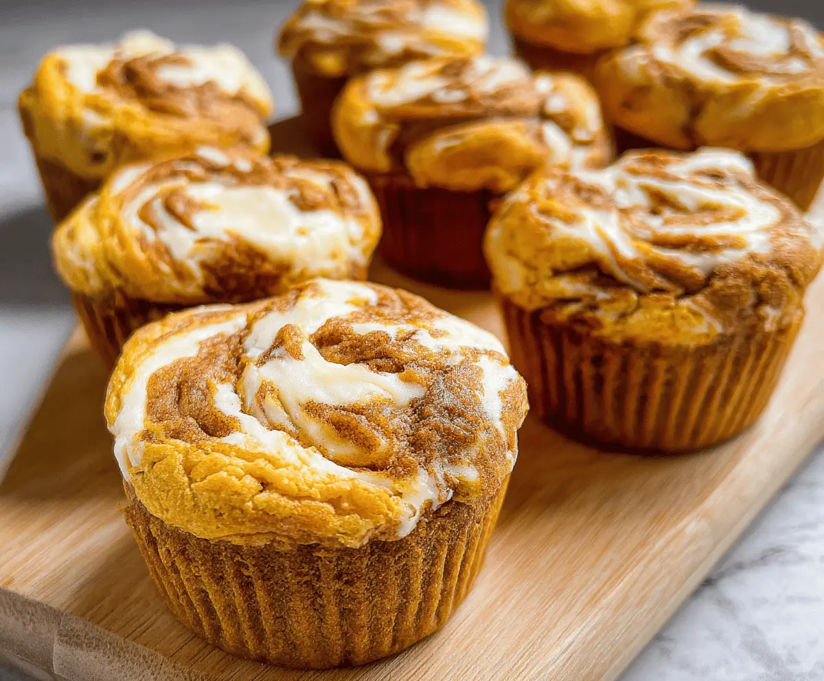Easy Pumpkin Cream Cheese Swirl Muffins