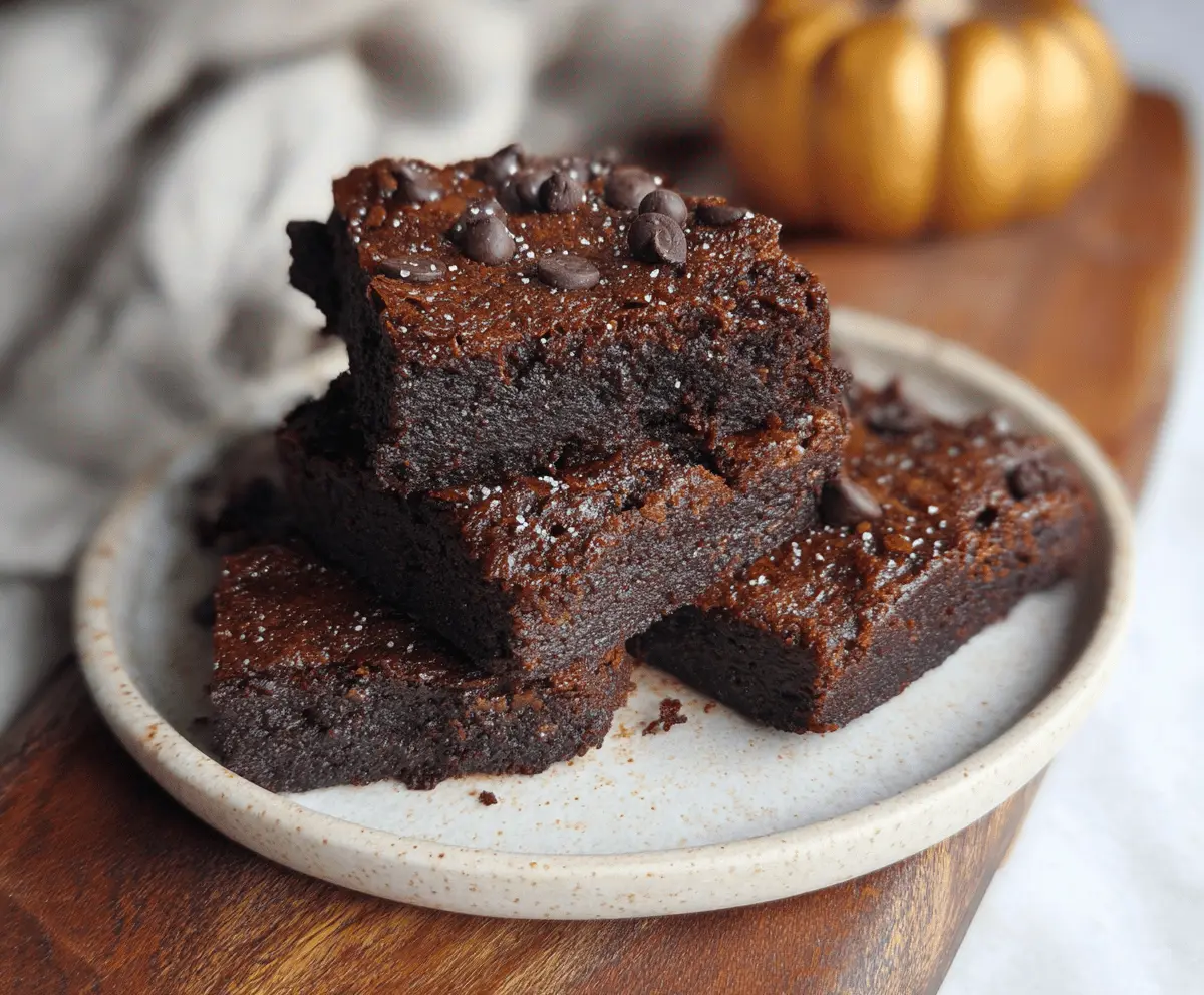 Healthy Pumpkin Brownies Recipe With Warm Spices