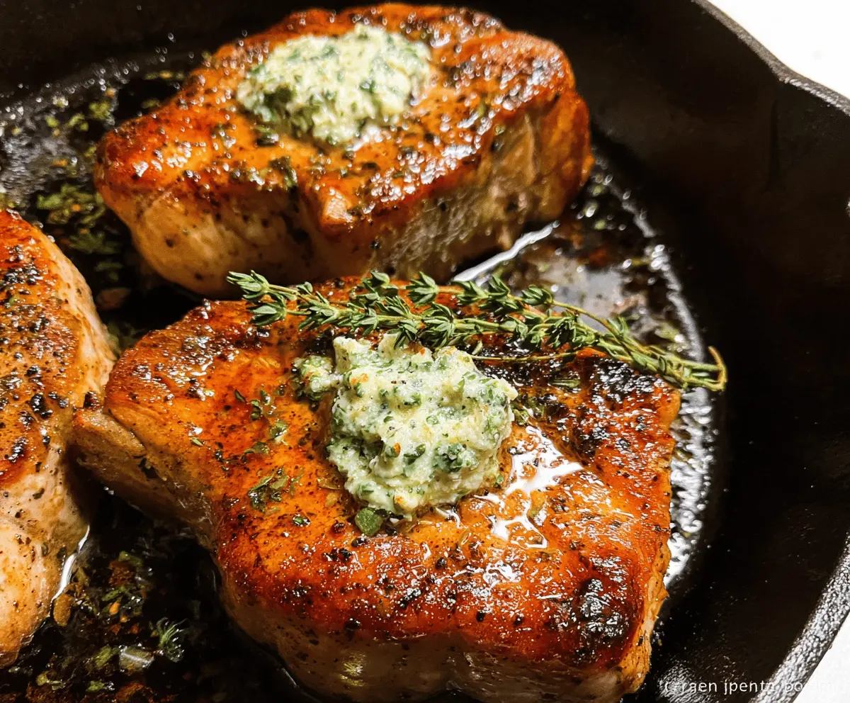 Garlic Butter Pork Chops Pan Seared to Perfection