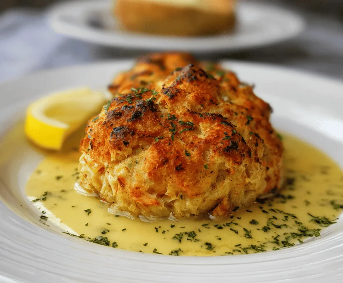 Crab Stuffed Cheddar Bay Biscuits with Lemon Butter