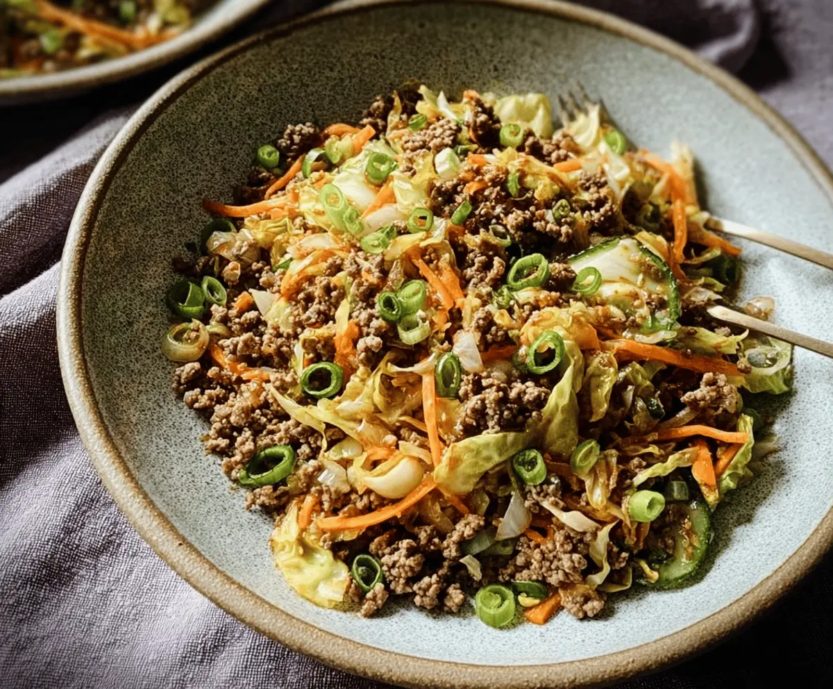 Easy Low-Carb Mongolian Beef and Cabbage Recipe