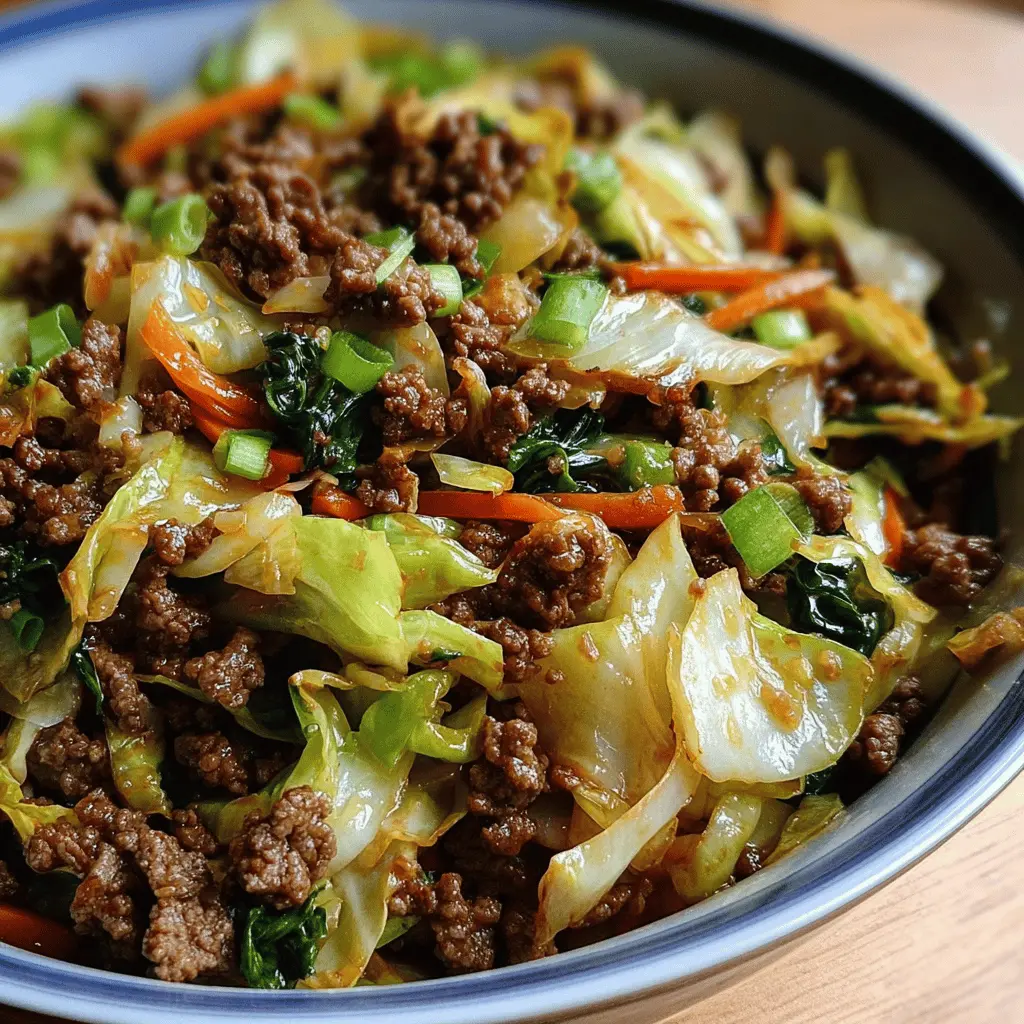 Easy Chinese Ground Beef and Cabbage Stir-Fry Recipe