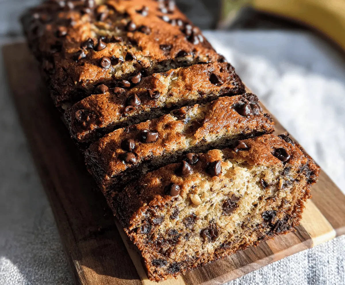 Super Moist Chocolate Chip Banana Bread Recipe