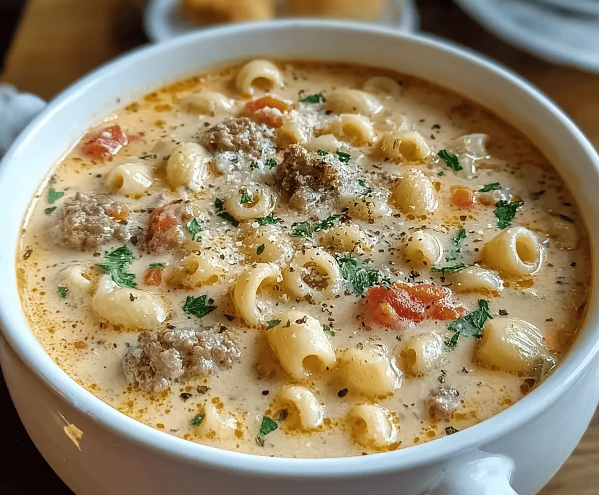 Creamy Parmesan Italian Sausage Soup Recipe