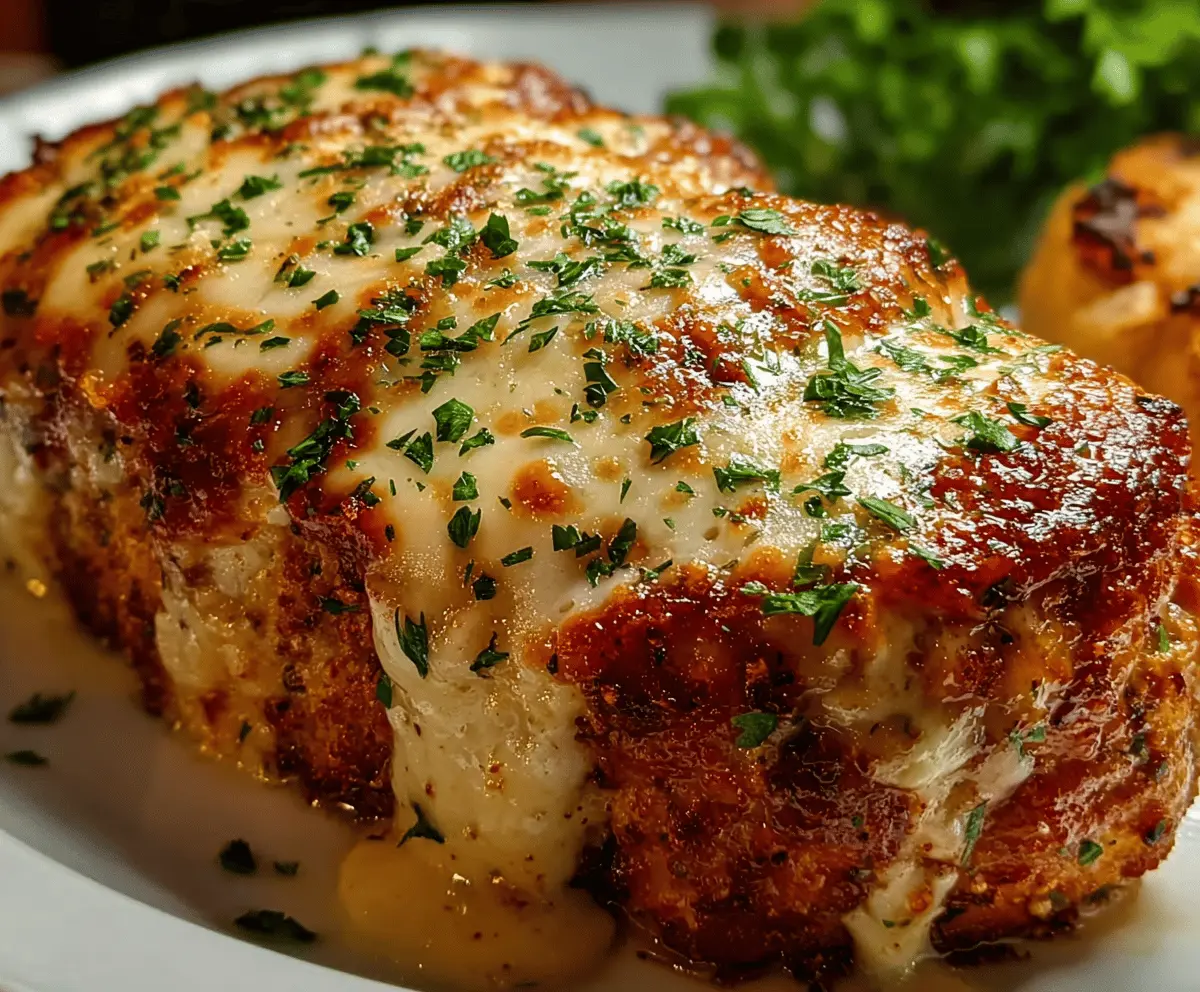 Creamy Garlic Parmesan Chicken Meatloaf Recipe