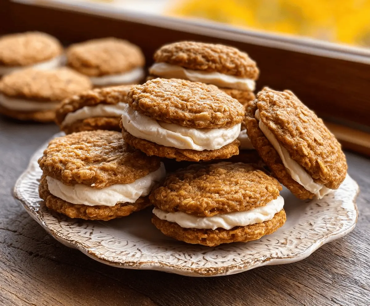 Soft Pumpkin Oatmeal Cream Pies Recipe