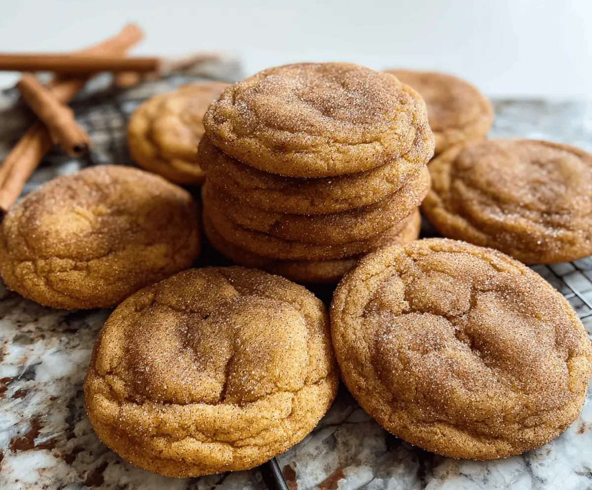 Chewy Brown Butter Pumpkin Snickerdoodle Cookies