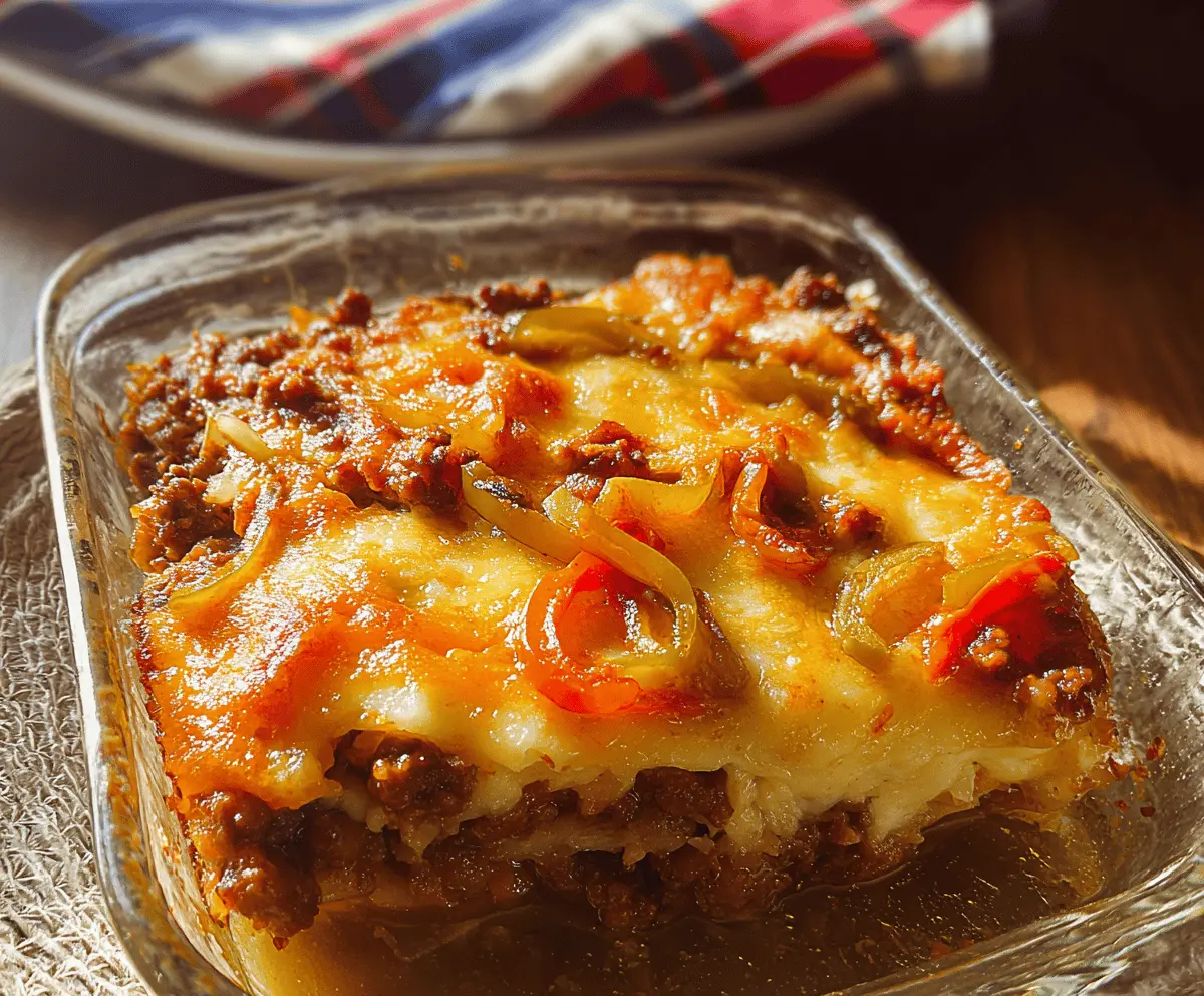 Southern Five Layer Beef Casserole Recipe