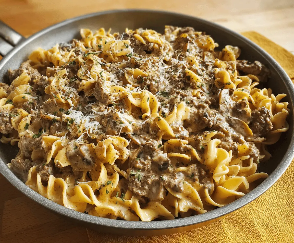 Easy Ground Beef Stroganoff Recipe