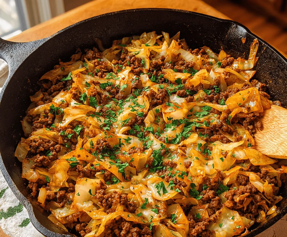 Easy Ground Beef and Cabbage Skillet Meal Recipe