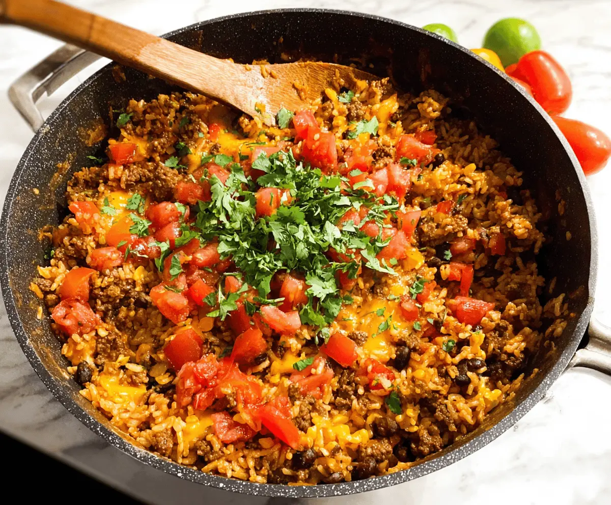 Easy Mexican Beef and Rice Skillet Dinner
